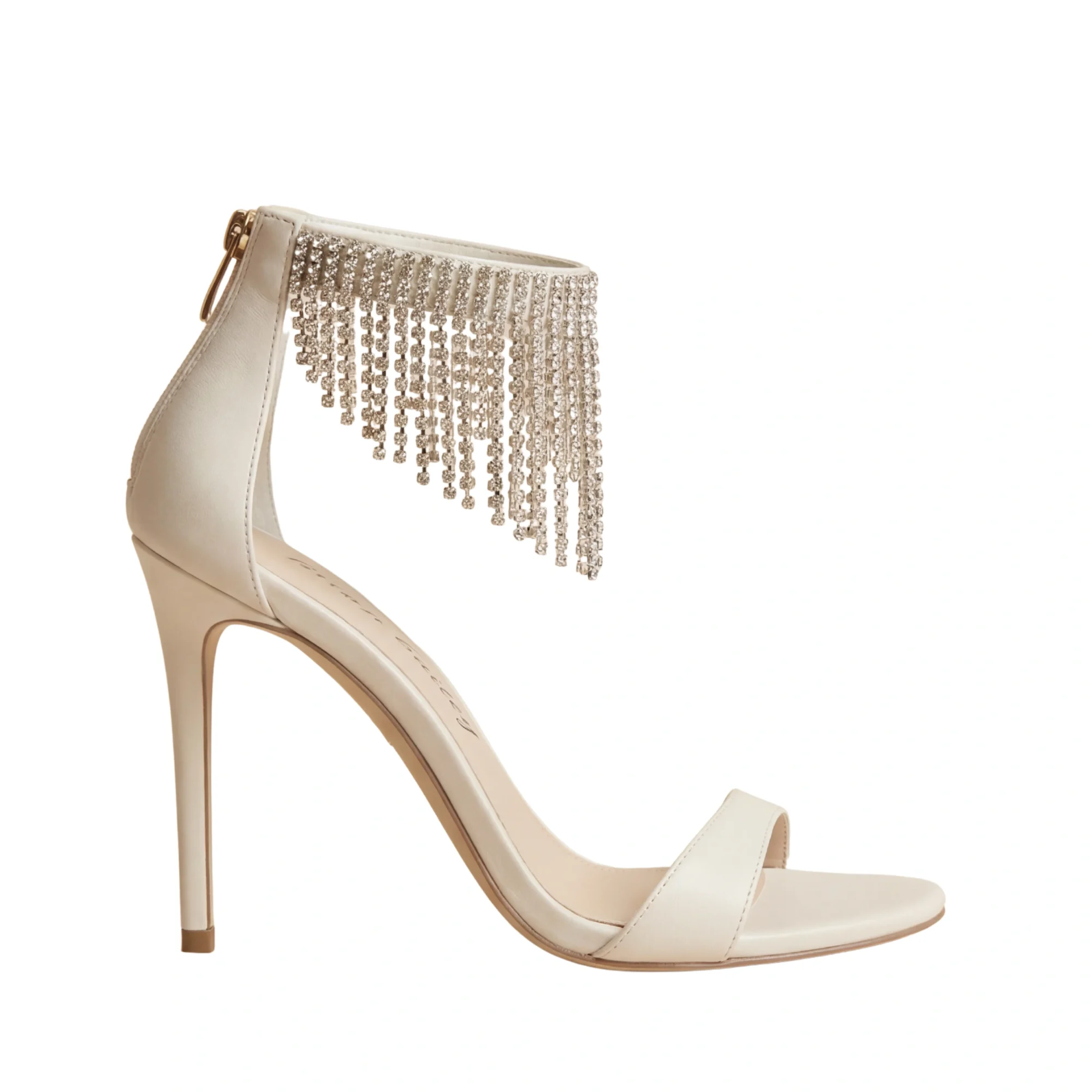 Alabaster Pavé Fringe Sandals