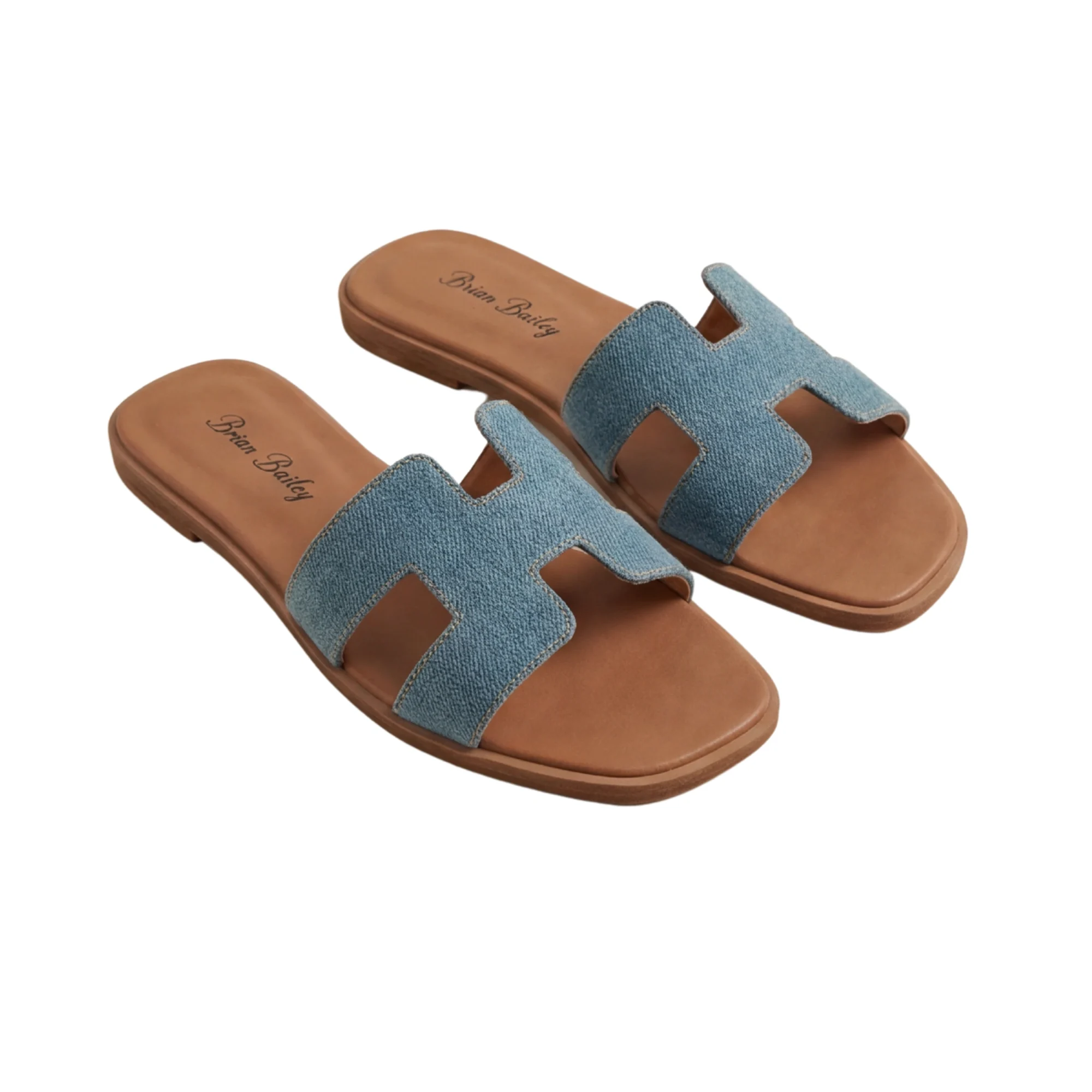 Brian Bailey H Strap Denim Slides